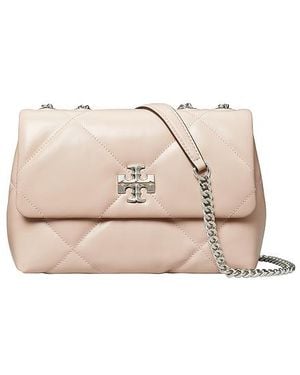 Tory Burch Kira Diamond Quilt Small Convertible Shoulder Bag - Natural