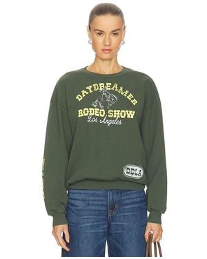 Daydreamer Rodeo Show Oversized Crew Sweatshirt - Green