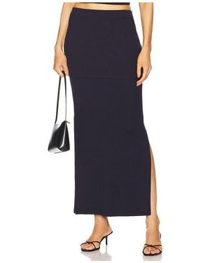 LNA Lora Ribbed Skirt - Blue