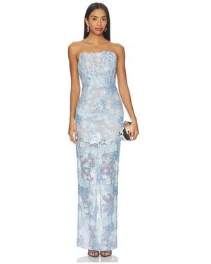 Bronx and Banco Farah Ocean Sequin Maxi Dress - Blue