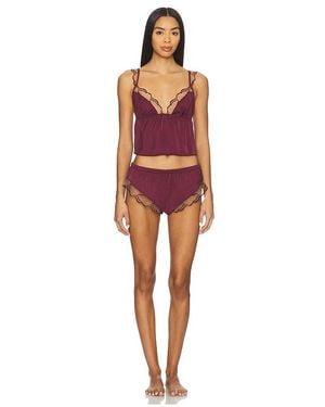 Bluebella Marabel Luxury Satin Cami And Short Set - Red