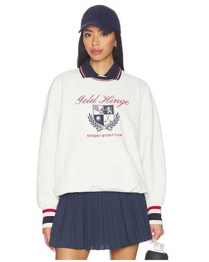 Gold Hinge Heritage Crewneck Sweatshirt - White