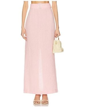 Matthew Bruch Falda Maxi Lápiz Con Cinturón. En Color Rubor Talla En - Rosa
