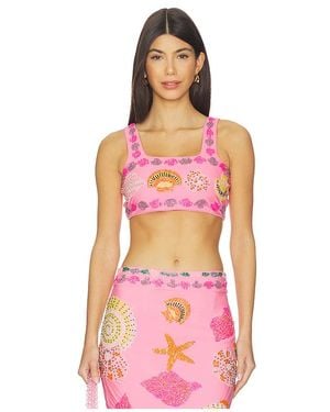 Oceanus Top A Juego New York En Color Rosado Talla (También En Xs, S, M)