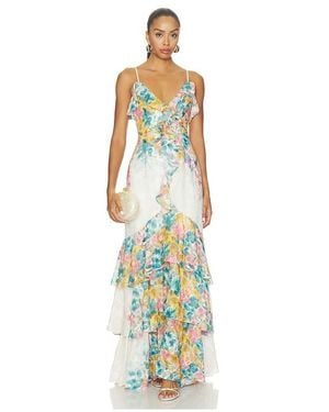 Elliatt Clementina With Ruffle Detailing Maxi Dress - White