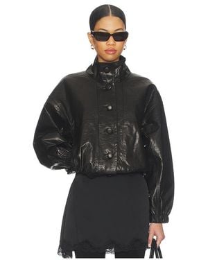 Dodiee Kate Leather Bomber - Black