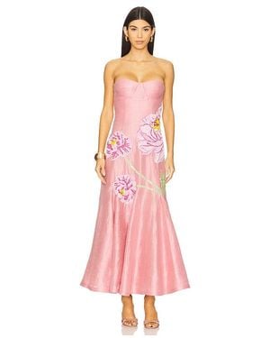 La Fuori Petaleeza Corset Gown - Pink