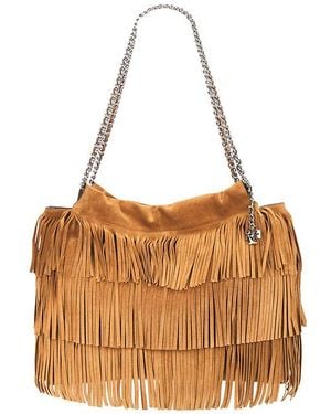 Tory Burch Fleming Fringe Hobo Bag - ブラウン