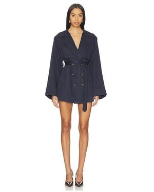 SNDY'S X Revolve Verina Mini Trench Jacket - Blue