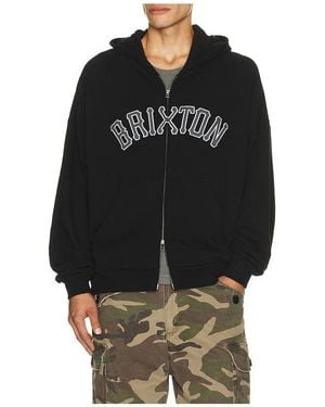 Brixton SWEAT À CAPUCHE DUGOUT en Black - Noir