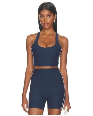 Beyond Yoga Spacedye Racerback Contrast Piping Tank Top - Blue