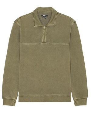 PAIGE Quarter-Zip Terry Pullover - Green