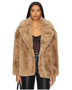 Blank NYC Faux Fur Coat - Natural