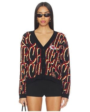 The Wild Collective Chiefs Cropped Cardigan - Black