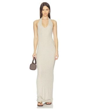 ÉTERNE Halter Maxi Dress - White
