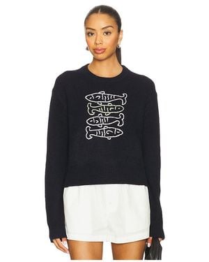 White + Warren Sweater Mit Rundhalsausschnitt - Schwarz