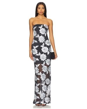 ROTATE BIRGER CHRISTENSEN Schlauchkleid Flower Mesh - Weiß