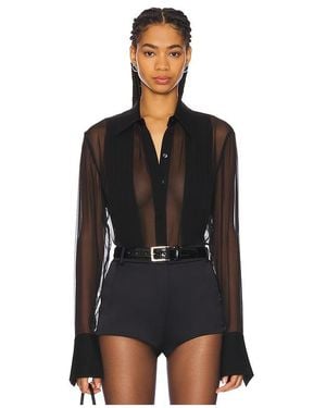Sans Faff Meghan Paneled Silk Blouse - Black