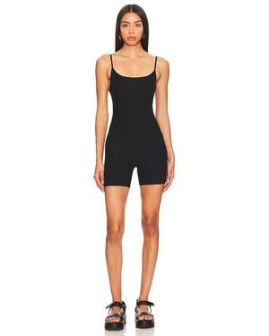 Beyond Yoga Spacedye Keep Pace Biker Romper - Black