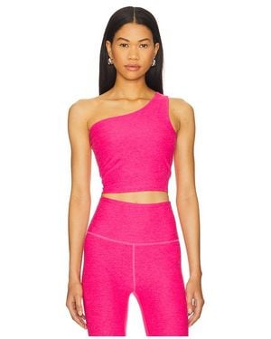 Beyond Yoga Spacedye The Bold Shoulder Cropped Tank - Pink