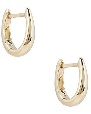 EF Collection Mini Maeve Huggie Earrings - Metallic