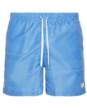 Bather Cornflower Tonal Bandana Swim Trunks - Blue