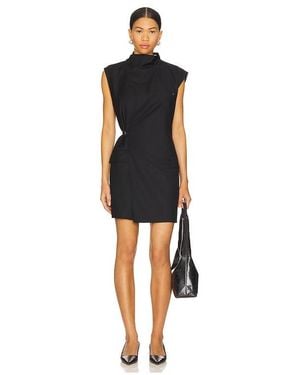 Helmut Lang Cowl Neck Blazer Dress - Black