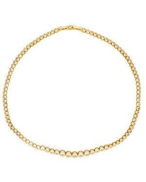 Alexa Leigh Bezel Tennis Necklace - White