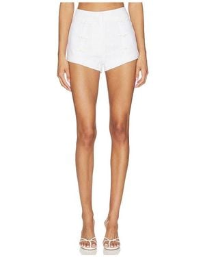 SAU LEE Frida Shorts - White