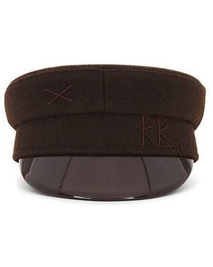 Ruslan Baginskiy Wool Blend Baker Boy Cap - Black