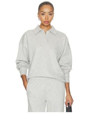 WellBeing + BeingWell Caspian Fleece Polo - White