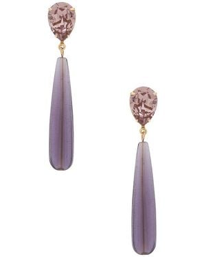 Jennifer Behr Pendientes Caroline En Color Morado Talla - Blanco