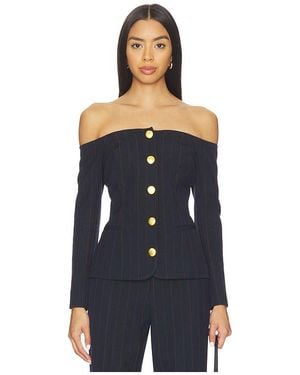 L'Agence Schulterfreies Top Alice - Blau