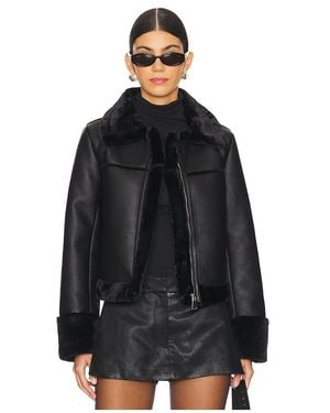 superdown Sasha Faux Leather Jacket - Black