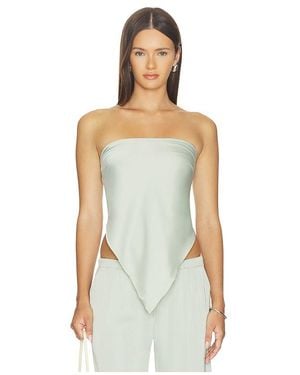 OW Collection TOP BANDANA LEA en Sage - Blanc