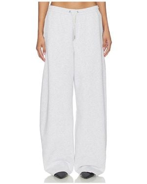 Alexander Wang Mid Rise Sweatpant With Rhinestone Drawcord - White