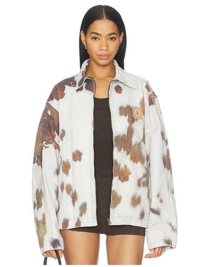 we11done Cowhide Print Work Jacket - Multicolor