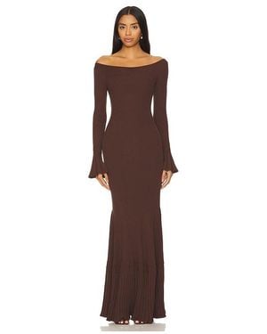 LPA Lainey Maxi Knit Dress - Brown