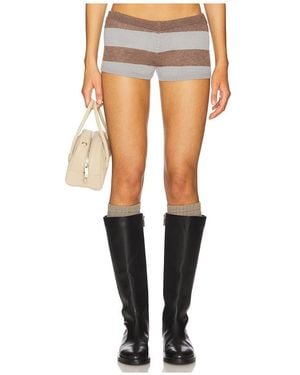 Jaded London Shorts Stripe Knitted - Schwarz