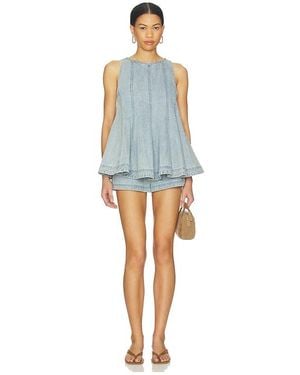 Free People Conjunto Cassius En Color Azul Talla (También En Xs, S)