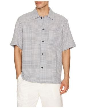 Theory Mini Texture Check Shirt - Grey