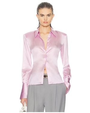 Helsa The Silk Charmeuse Shirt - White