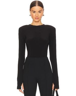 Norma Kamali Shoulder Pad Top - Black