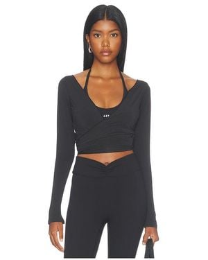 437 The Ballet Wrap Top - Black