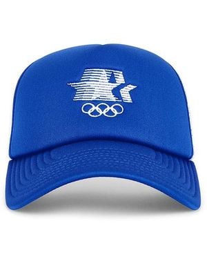Olympics Heritage Los Angeles 84 Stars And Rings Foam Trucker Hat - Blue