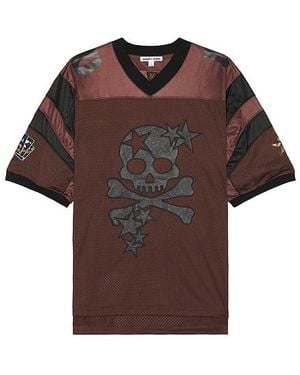 Jaded London Skull Sports Jersey - Brown