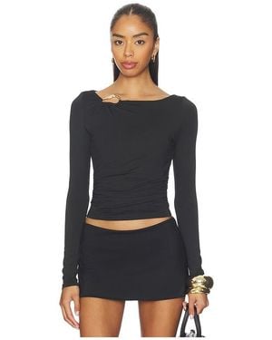 SNDY'S Ashley Boat Neck Top - Black