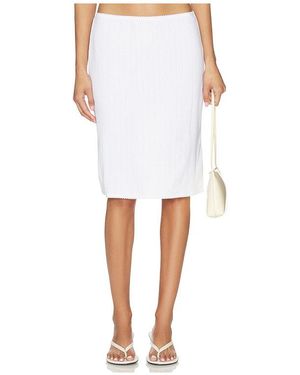 Leset Pointelle Skirt - White