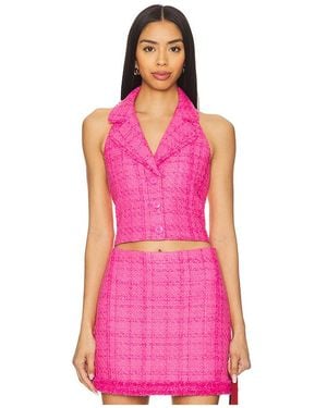 Alice + Olivia Meri Cropped Halter Blazer Top En Color Rosado Talla (También En 8)