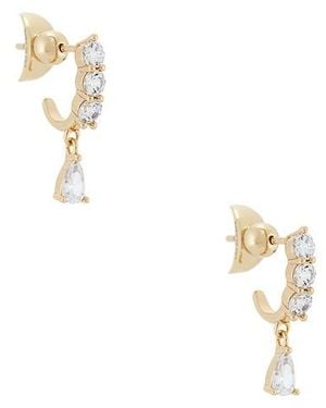Lili Claspe Hilary Pear Dangles - Metallic
